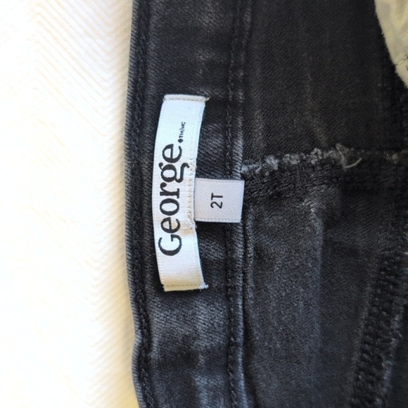 george faded black skinny denim jeans 2T toddler girls - Picture 4 of 8